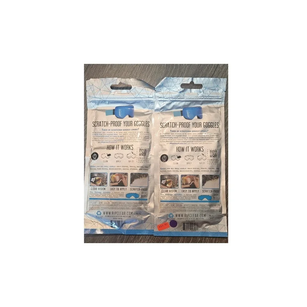 2 packages of 3 each‎ Ripclear Lens Protector Flat Size Medium 3 pk Goggle Guard